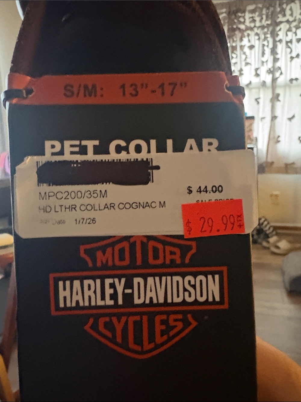 Harley-Davidson Leather Collar in Cognac Brown